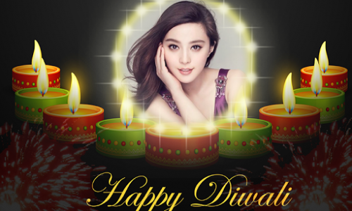اسکرین شات برنامه Diwali Photo Frame & Greeting Card 1