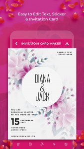 اسکرین شات برنامه Wedding Invitation Card Maker 4