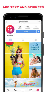 اسکرین شات 2 برنامه Grid Post - Photo Grid Maker