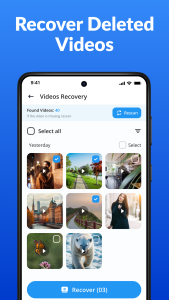 اسکرین شات 5 برنامه Photo & Video Recovery