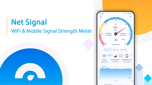 اسکرین شات برنامه Net Signal: WiFi & 5G Meter 1