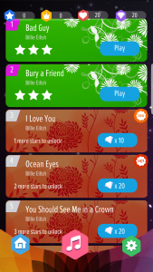 اسکرین شات بازی Billie Eilish : Piano Tiles 7