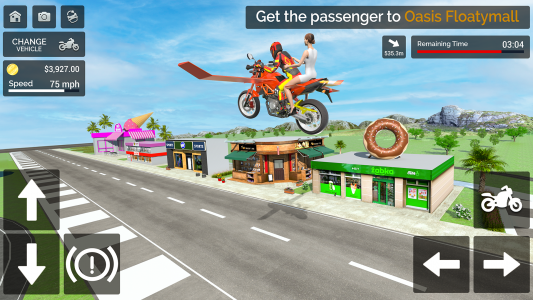 اسکرین شات بازی Flying Motorbike Simulator 5