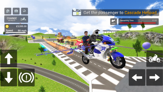 اسکرین شات بازی Flying Motorbike Simulator 4