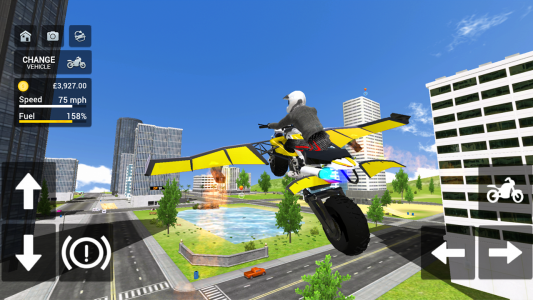 اسکرین شات بازی Flying Motorbike Simulator 2