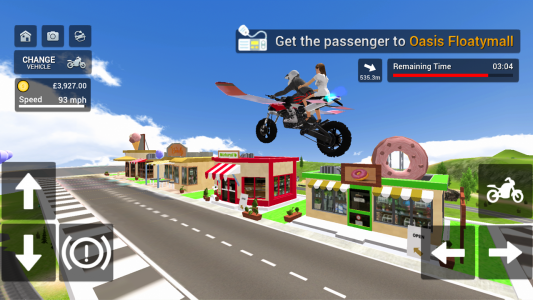 اسکرین شات بازی Flying Motorbike Simulator 5