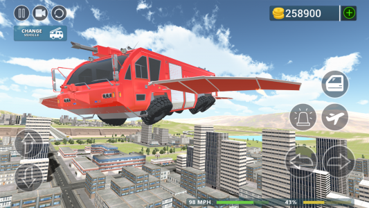 اسکرین شات بازی Fire Truck Flying Car 3