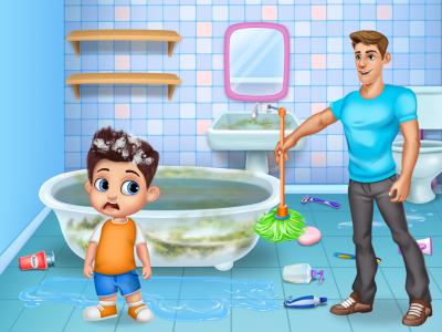 اسکرین شات بازی Daddy’s Helper Fun - Messy Room Cleanup 2