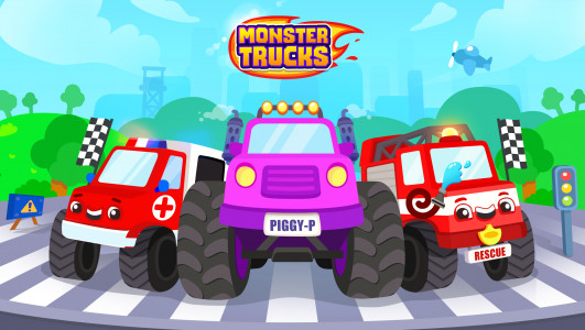 اسکرین شات بازی Monster Truck Games: Car Games 2