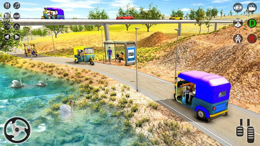 اسکرین شات 3 بازی Real Rickshaw Simulator Games
