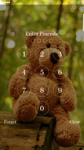 اسکرین شات برنامه Teddy Bear Pin Lock Screen 6