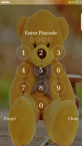 اسکرین شات برنامه Teddy Bear Pin Lock Screen 4