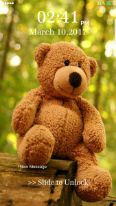 اسکرین شات برنامه Teddy Bear Pin Lock Screen 5