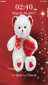 اسکرین شات برنامه Teddy Bear Pin Lock Screen 1