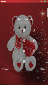 اسکرین شات برنامه Teddy Bear Pin Lock Screen 2