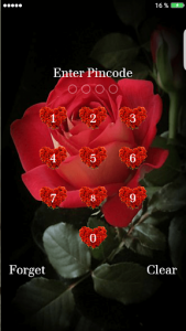 اسکرین شات برنامه Red Rose Heart Pin Lock Screen 4