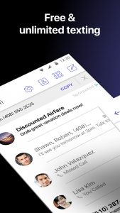 اسکرین شات برنامه Text Free: Calling & Texting 1