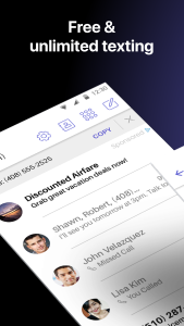 اسکرین شات 1 برنامه Text Free: Calling & Texting