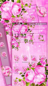 اسکرین شات برنامه Pink Spring Bloom Glamour Rose Theme 8