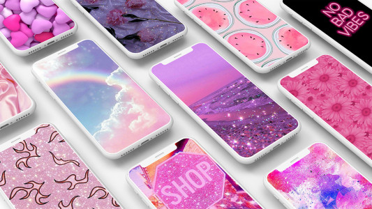 اسکرین شات 1 برنامه Pink Wallpaper