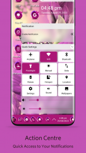 اسکرین شات برنامه Pink Butterfly Stylish Theme 2