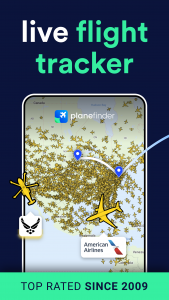 اسکرین شات برنامه Plane Finder - Flight Tracker 1