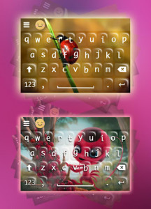اسکرین شات برنامه Pink Ladybug Keyboard 1