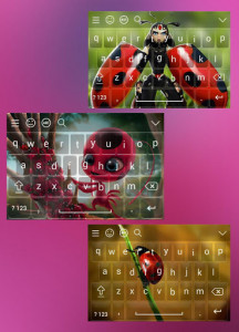 اسکرین شات برنامه Pink Ladybug Keyboard 5