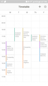اسکرین شات برنامه Timetable: a lovely scheduler 2