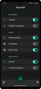 اسکرین شات برنامه Wavelet: headphone specific EQ 1