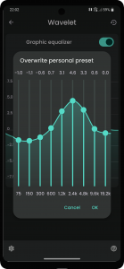 اسکرین شات برنامه Wavelet: headphone specific EQ 3