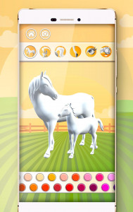 اسکرین شات بازی Horse Coloring Book 3D 1