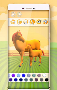 اسکرین شات بازی Horse Coloring Book 3D 3