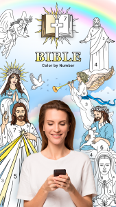 اسکرین شات برنامه Bible Coloring Book by Number 1