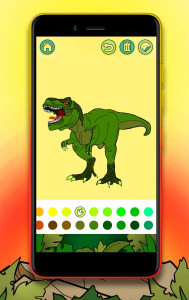 اسکرین شات بازی Dinosaur Coloring Book 3