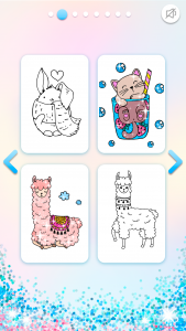 اسکرین شات برنامه Kawaii Coloring Book Glitter 3