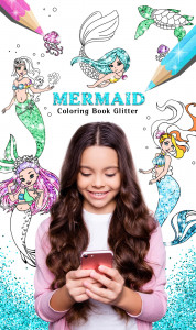 اسکرین شات برنامه Mermaid Coloring Page Glitter 1