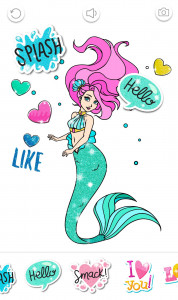 اسکرین شات برنامه Mermaid Coloring Page Glitter 5