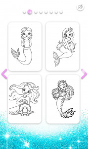 اسکرین شات برنامه Mermaid Coloring Page Glitter 3