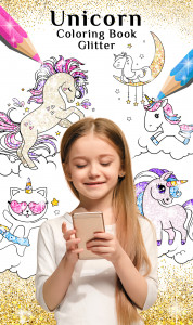 اسکرین شات برنامه Unicorn Coloring Book Glitter 1