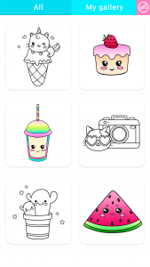 اسکرین شات برنامه Gradient Kawaii Coloring Book 3