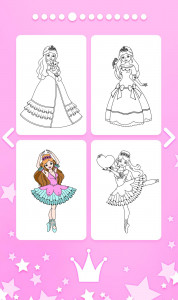 اسکرین شات برنامه Princess Girls Coloring Book 2