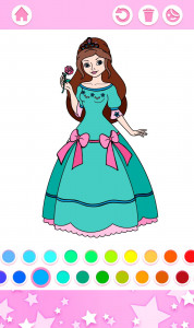 اسکرین شات برنامه Princess Coloring Book 3