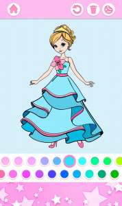 اسکرین شات برنامه Princess Girls Coloring Book 6