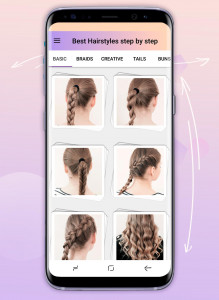 اسکرین شات برنامه Hairstyles step by step 2