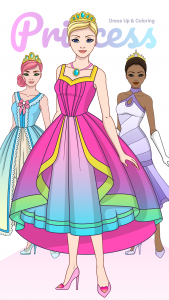 اسکرین شات بازی Princess Dress Up & Coloring 1