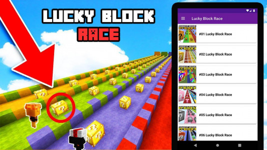 اسکرین شات برنامه Lucky Block Race Maps 1