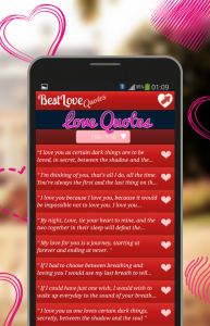 اسکرین شات برنامه پیامک های عاشقانه انگلیسی 1