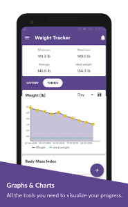اسکرین شات برنامه Health Mate - Calorie Counter & Weight Loss App 4