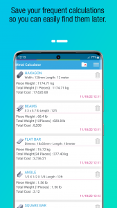 اسکرین شات 8 برنامه Metal Weight Calculator